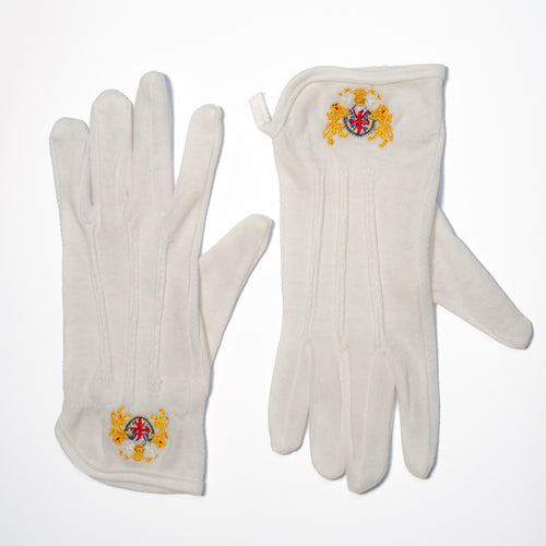 Set of 5 pairs of white gloves