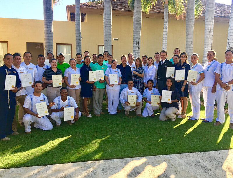 Training 5 Day Butler School and Front of House Consultancy Hotel Mukul Beach, Golf and Spa. Guacalito of the Island, Nicaragua. February, 2017.